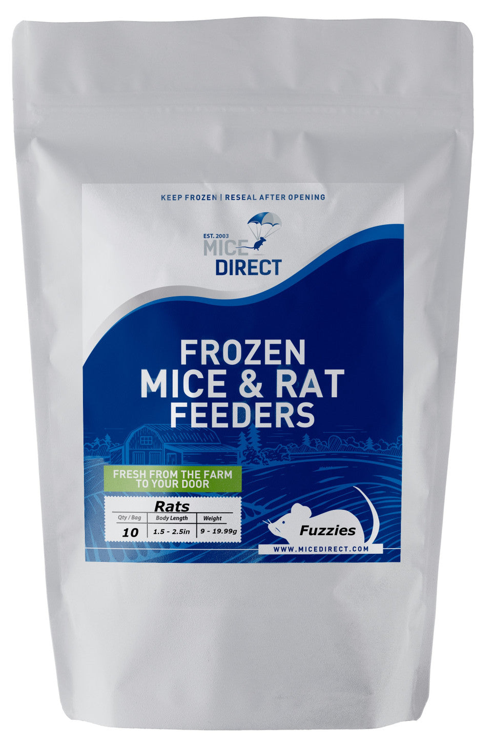 Rat Fuzzies Frozen Snake Food